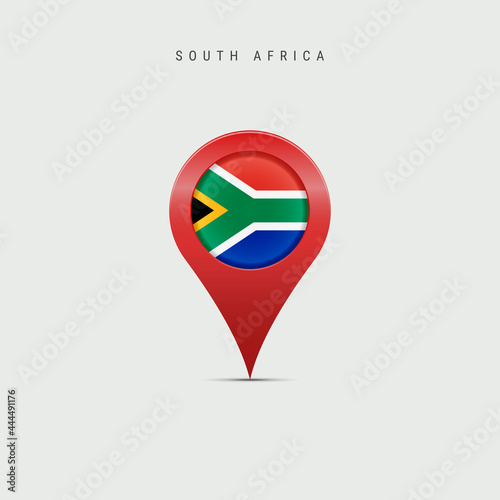 Free Download Teardrop map marker with flag of South Africa. Vector illustration - GFXLoad