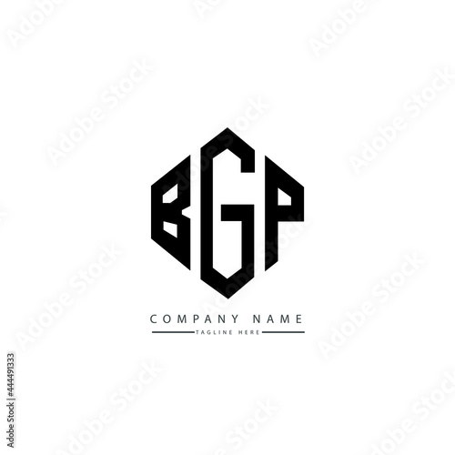 BGP letter logo design with polygon shape. BGP polygon logo monogram. BGP cube logo design. BGP hexagon vector logo template white and black colors. BGP monogram, BGP business and real estate logo. 