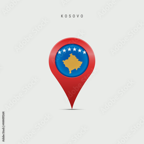 Teardrop map marker with flag of Kosovo. Vector illustration Free Download Teardrop map marker with flag of Kosovo. Vector illustration - GFXLoad