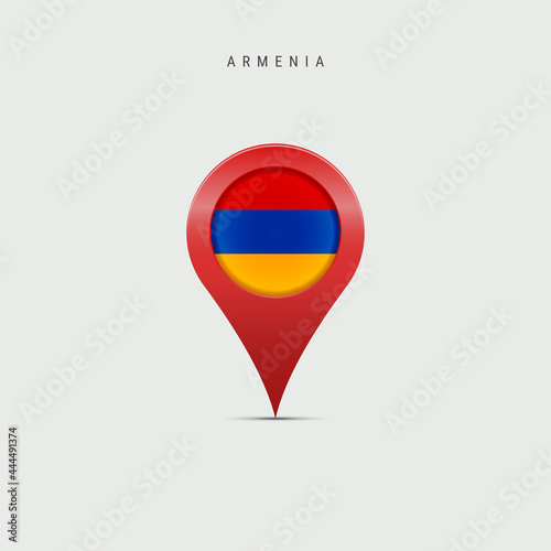 Free Download Teardrop map marker with flag of Armenia. Vector illustration - GFXLoad