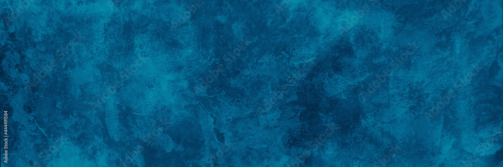 Rich blue background texture, marbled stone or rock textured banner with elegant mottled dark and light blue color and design