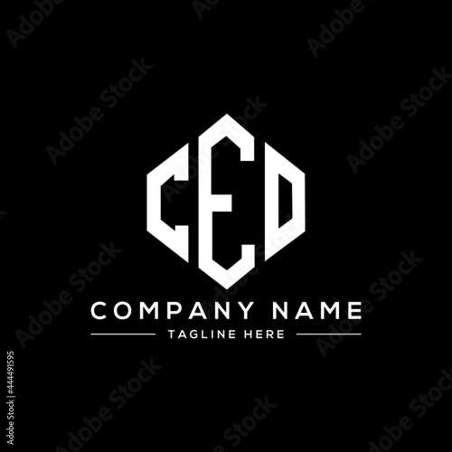 CEO letter logo design with polygon shape. CEO polygon logo monogram. CEO cube logo design. CEO hexagon vector logo template white and black colors. CEO monogram, CEO business and real estate logo. 