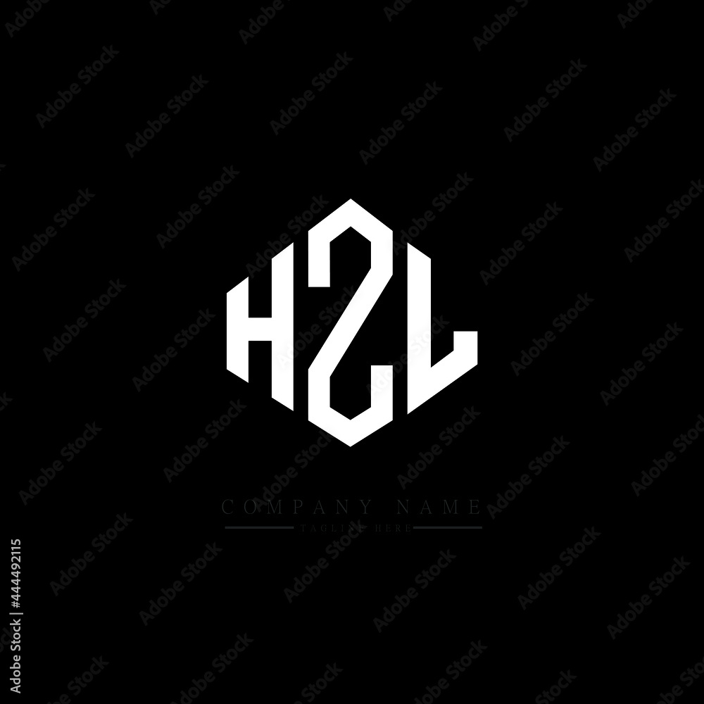 HZL letter logo design with polygon shape. HZL polygon logo monogram. HZL cube logo design. HZL hexagon vector logo template white and black colors. HZL monogram, HZL business and real estate logo. 