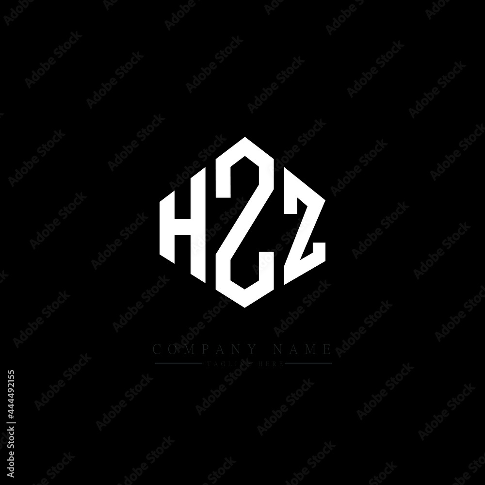 HZZ letter logo design with polygon shape. HZZ polygon logo monogram. HZZ cube logo design. HZZ hexagon vector logo template white and black colors. HZZ monogram, HZZ business and real estate logo. 