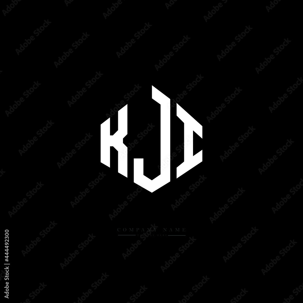 KJI letter logo design with polygon shape. KJI polygon logo monogram. KJI cube logo design. KJI hexagon vector logo template white and black colors. KJI monogram, KJI business and real estate logo. 