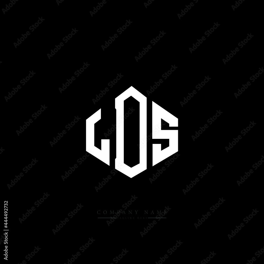 LDS letter logo design with polygon shape. LDS polygon logo monogram. LDS cube logo design. LDS hexagon vector logo template white and black colors. LDS monogram, LDS business and real estate logo. 