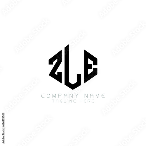 ZLE letter logo design with polygon shape. ZLE polygon logo monogram. ZLE cube logo design. ZLE hexagon vector logo template white and black colors. ZLE monogram, ZLE business and real estate logo. 