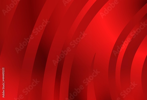 Light Red vector background with curved lines.