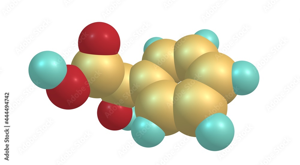 Mandelic acid molecular structure isolated on white Mandelic acid molecular structure isolated on white