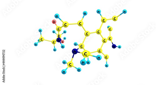 Ergometrine molecular structure isolated on white photo