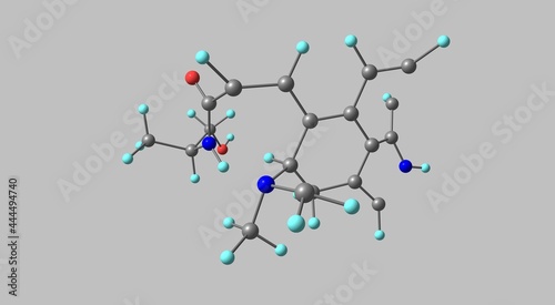 Ergometrine molecular structure isolated on grey photo