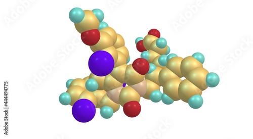 Elagolix molecular structure isolated on white © ollaweila