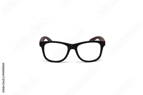 Black frame glasses isolated