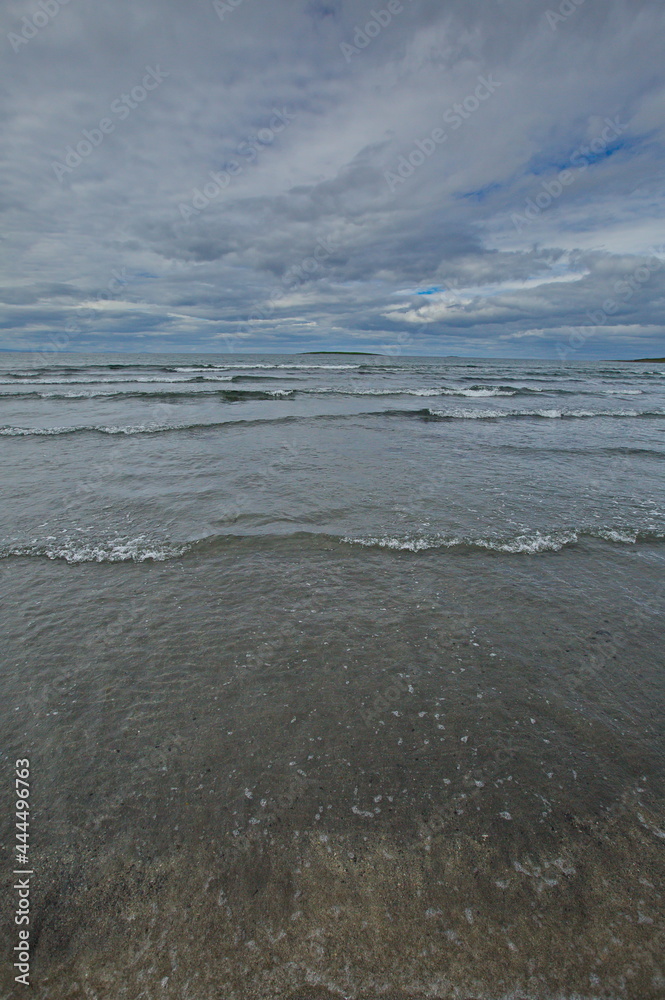 Sandy beach of the Barents Sea