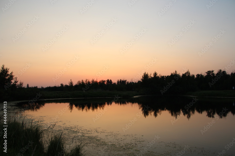 Afterglow Of Sunset, Pylypow Wetlands, Edmonton, Alberta