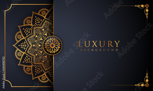 Luxury mandala background with golden arabesque pattern Arabic Islamic east style. decorative mandala for print, poster, cover, brochure, flyer, banner. © Polas