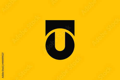 TU letter logo design on luxury background. UT monogram initials letter logo concept. TU icon design. UT elegant and Professional letter icon design on black background. U T TU UT