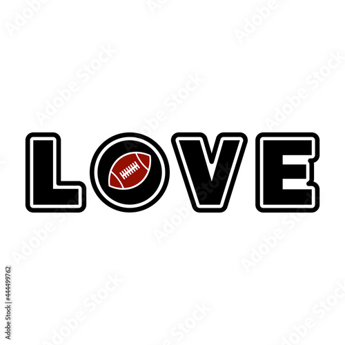 Love sublimation design. American football. simple design editable. Design template vector