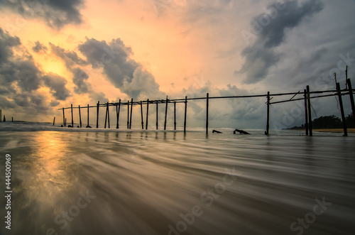 Sunrise view at fisherman jetty .