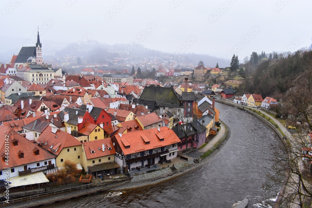 Cesky Krumlov is a town in the South Bohemian Region of the Czech Republic. Its historic centre, centred around the Cesky Krumlov Castle.