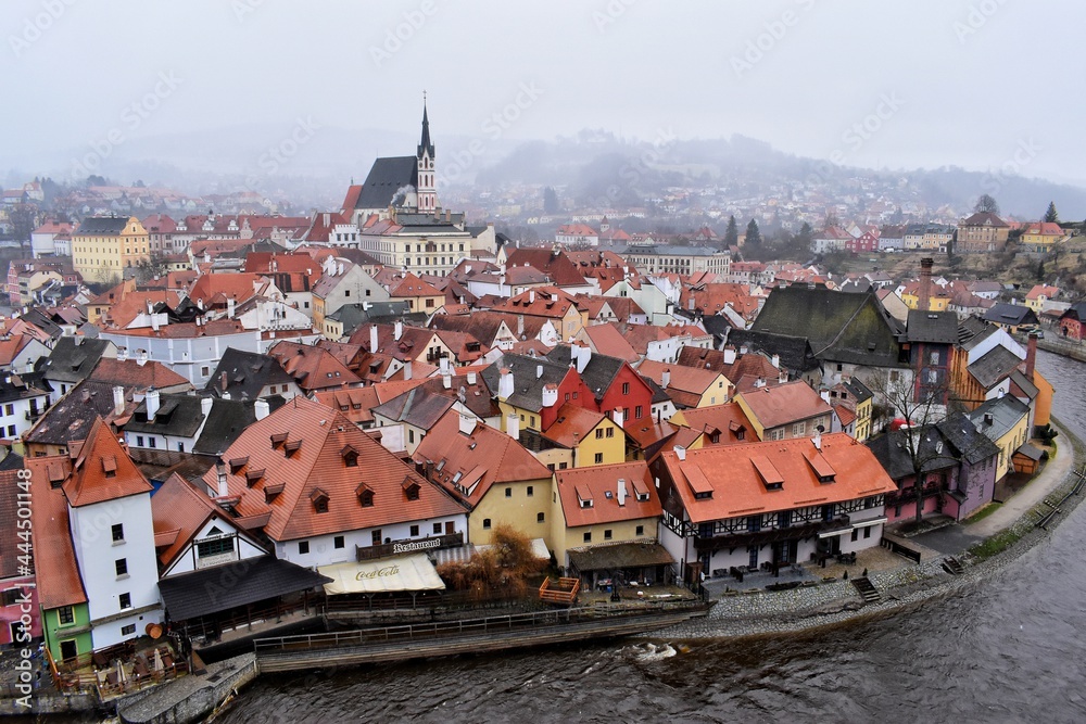 Cesky Krumlov is a town in the South Bohemian Region of the Czech Republic. Its historic centre, centred around the Cesky Krumlov Castle.