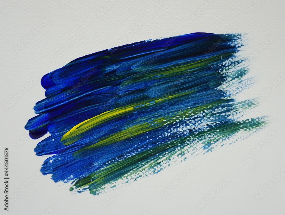   brush stroke ,  blue and  yellow  painting Abstract watercolor Background