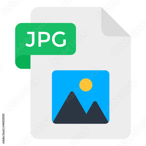 Colorful design icon of jpg file  photo