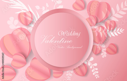 Cute vector wedding wallpaper.valentine vector wallpaper. © kanet