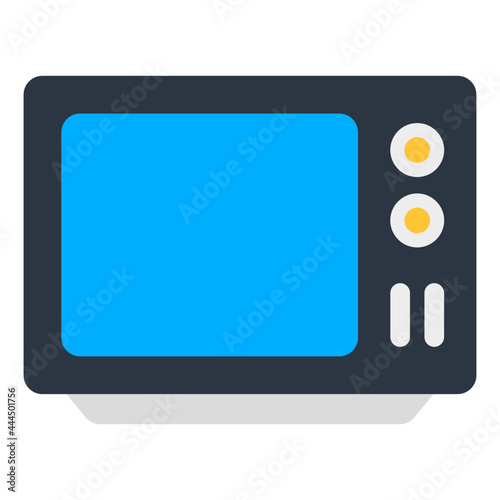 Kitchen electric appliance icon, oven vector