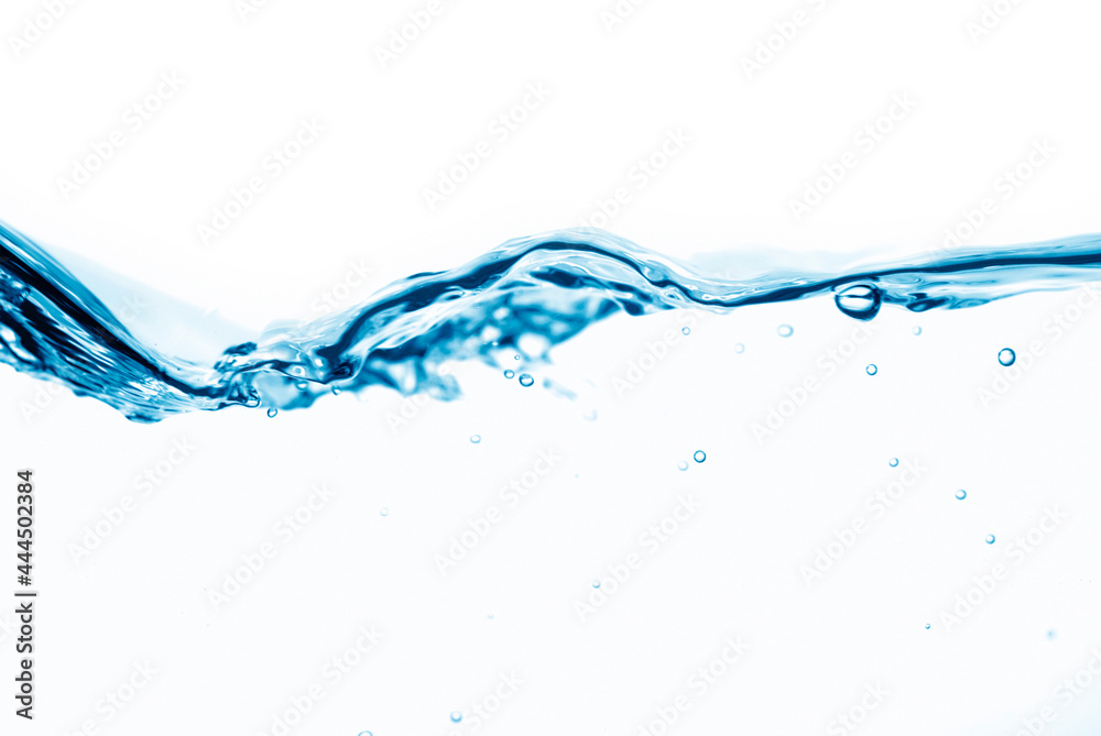 Background of Water wave isolated on white background with air bubble Background of Water wave isolated on white background with air bubble