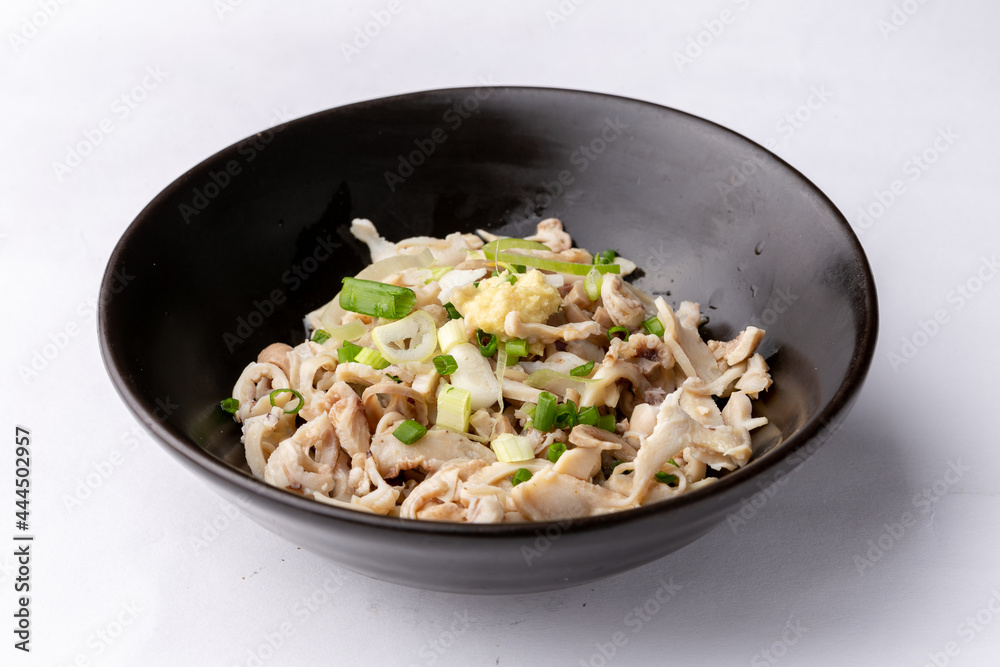 Japanese food on a white background