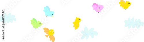 小鳥罫線素材セット