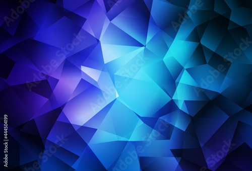 Dark BLUE vector abstract mosaic backdrop. © smaria2015