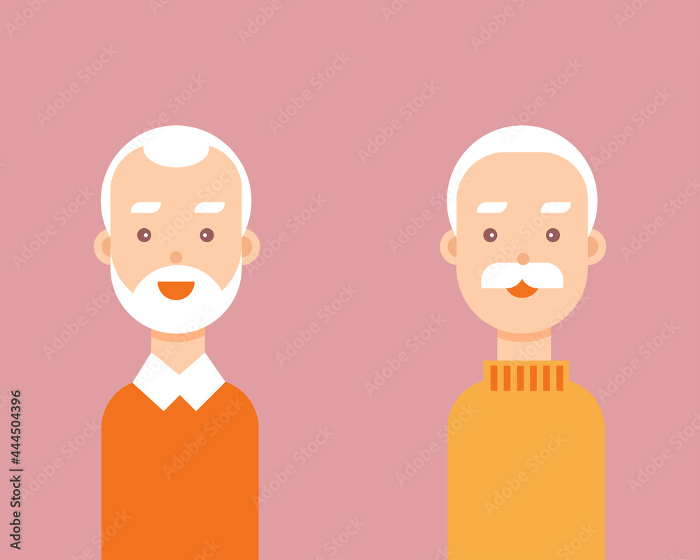 Avatar of old man. Cartoon vector style for your design Avatar of old man. Cartoon vector style for your design