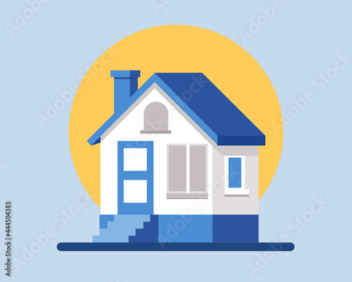 Single house icon. Cartoon vector style for your design.