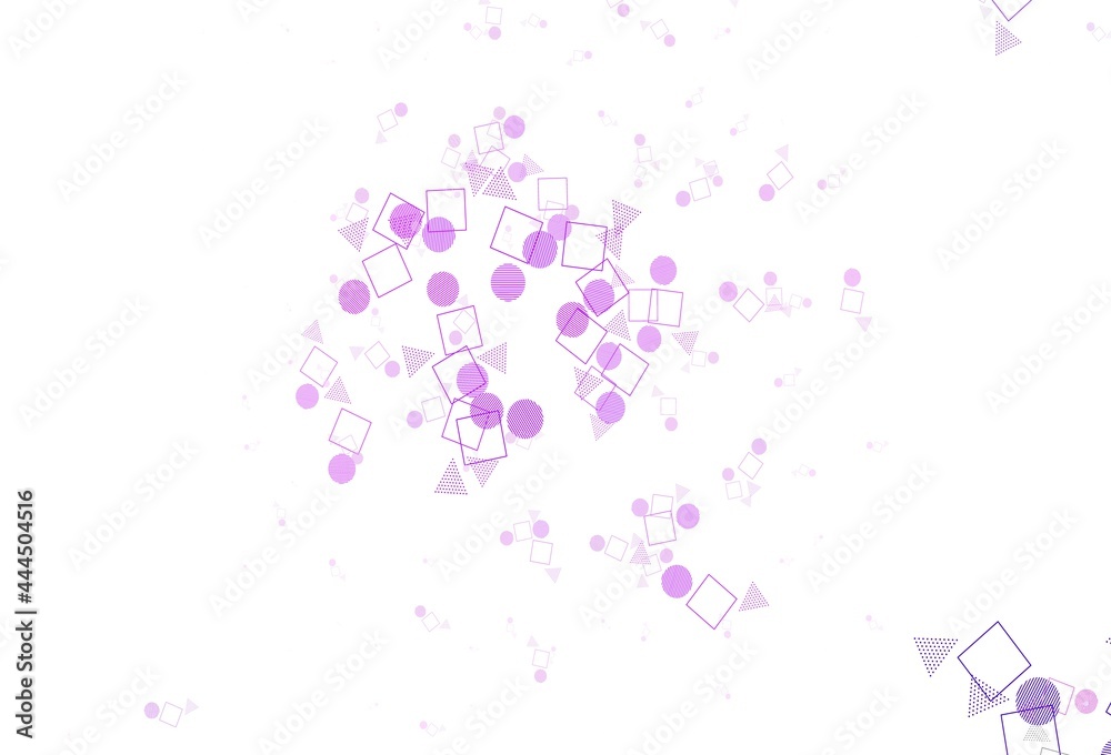 Light Pink vector backdrop with lines, circles, rhombus.