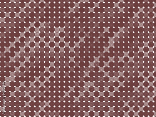 Abstract brown background, seamless round pattern, illustration image