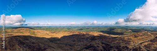  Panoramic view of Spring slieve croob  sunny  countryside ,Northern Ireland photo