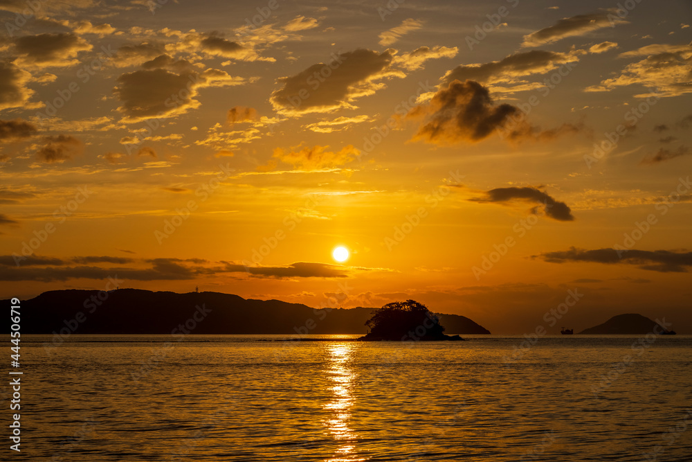 博多湾の夕日 博多湾の夕日