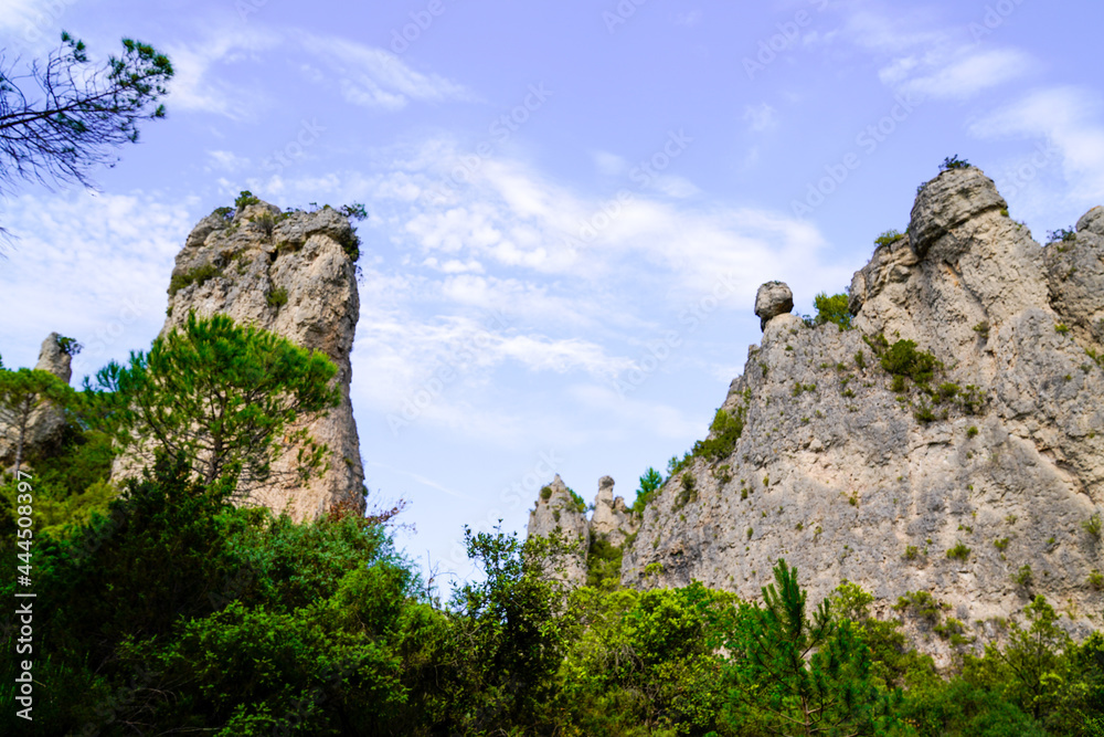 mountain rocks of the circus of dolomites of Moureze in the Herault Occitanie France