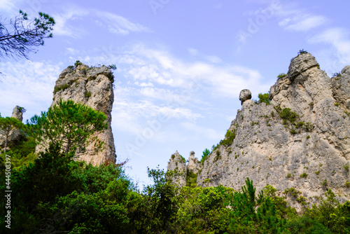 mountain rocks of the circus of dolomites of Moureze in the Herault Occitanie France © OceanProd