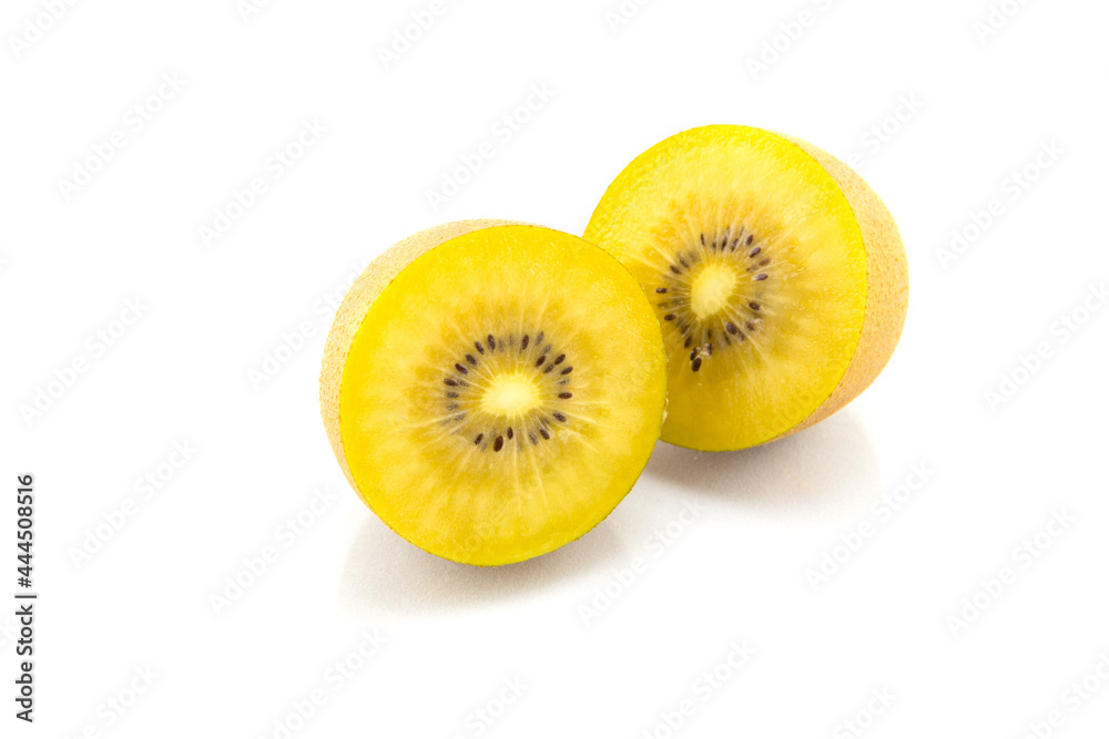 Gold kiwi isolated white background. Gold kiwi isolated white background.