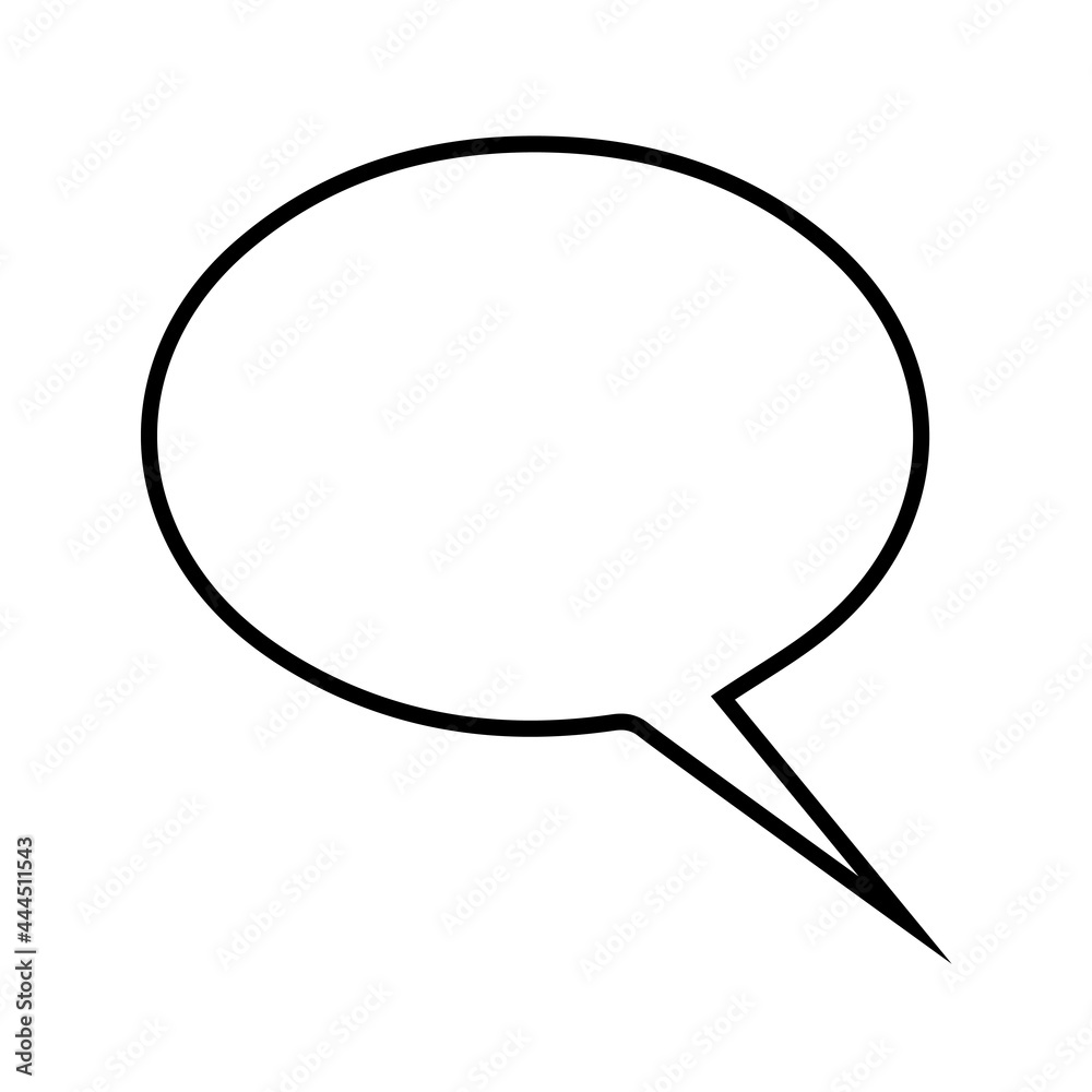 Cloud speech bubble icon Simple illustration of cartoon speech bubble