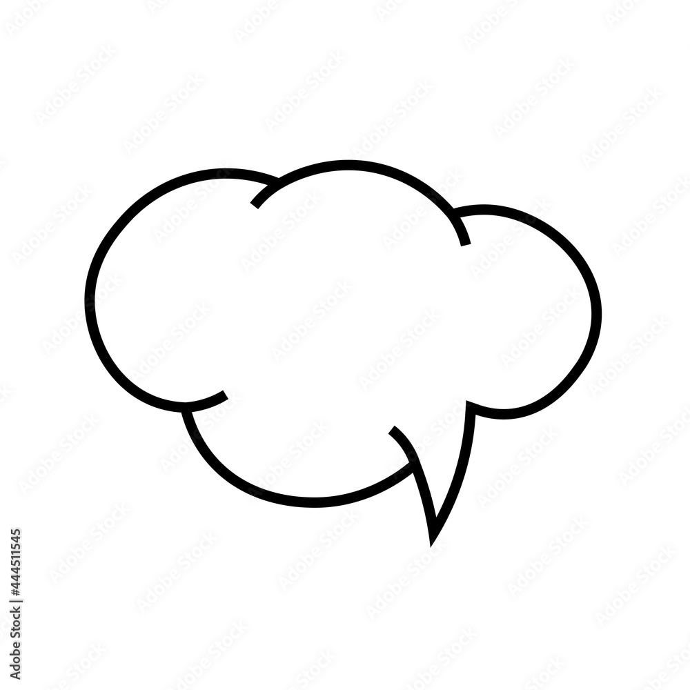 Cloud speech bubble icon Simple illustration of cartoon speech bubble Cloud speech bubble icon Simple illustration of cartoon speech bubble
