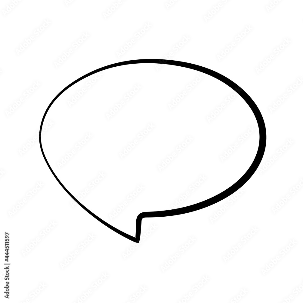 Cloud speech bubble icon Simple illustration of cartoon speech bubble