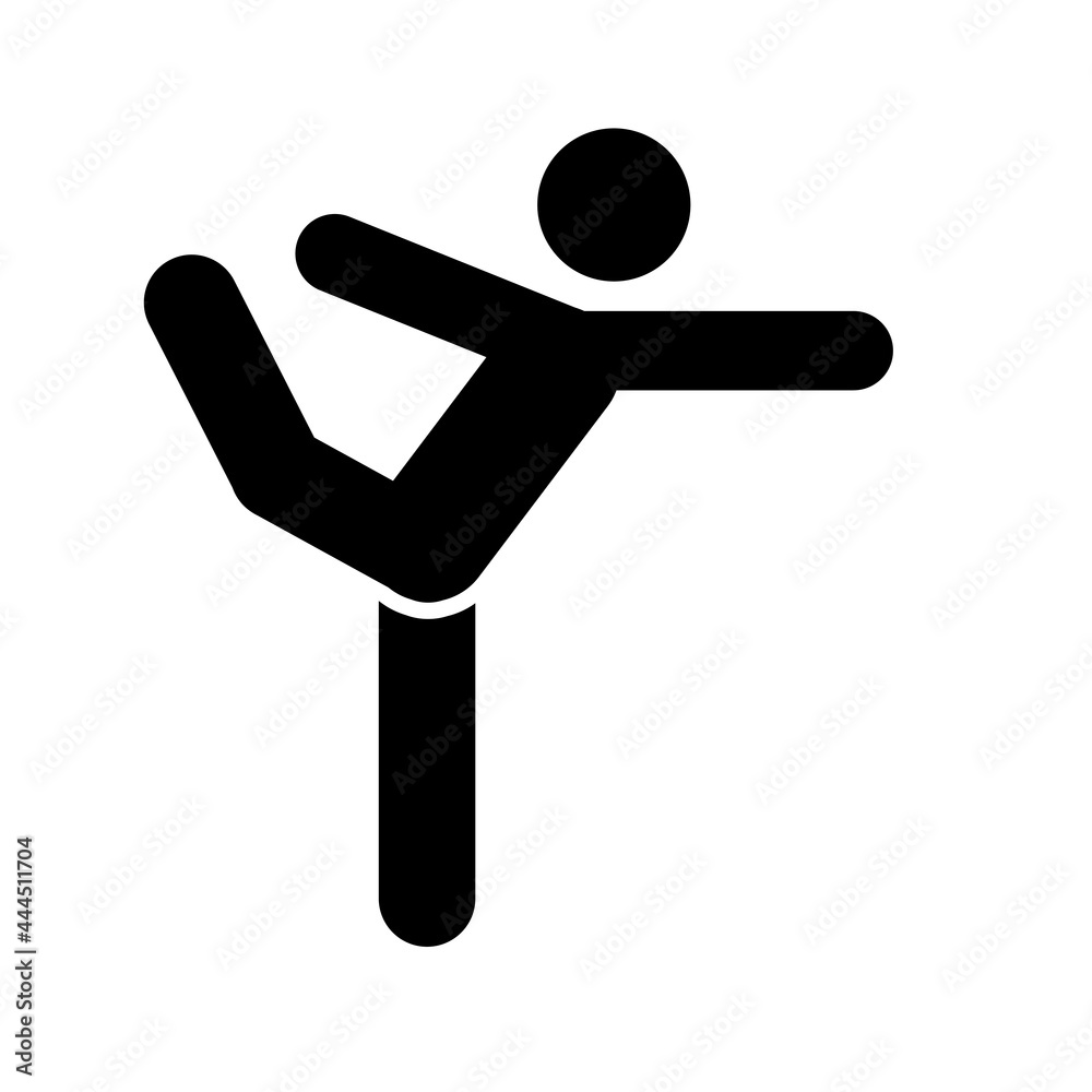 Run dance man icon. People in motion active lifestyle sign