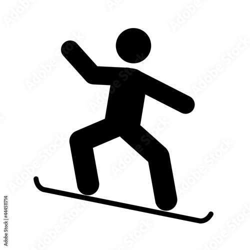 Snowboard man icon People in motion active lifestyle sign