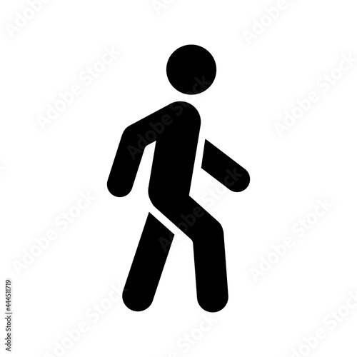 Walking man icon People in motion active lifestyle sign