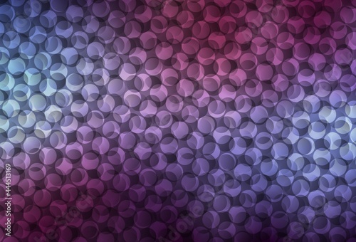 Dark Purple vector background with bubbles. © smaria2015