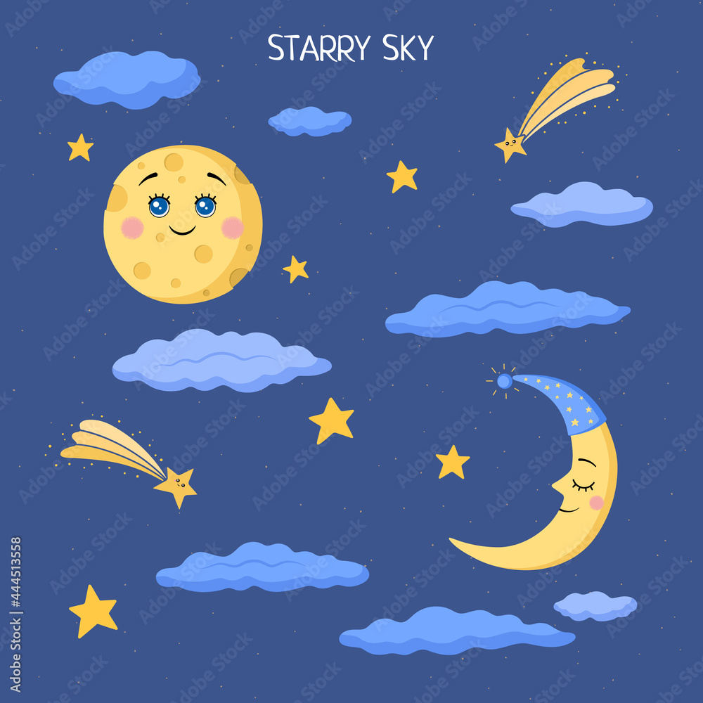 Obraz premium Starry sky characters